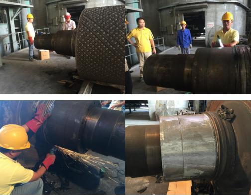 欢迎欣赏辊压机轴修复全过程