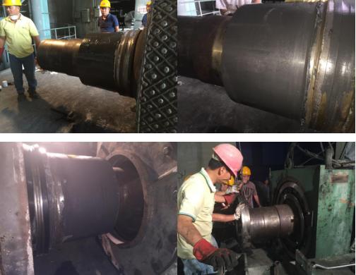 欢迎欣赏辊压机轴修复全过程